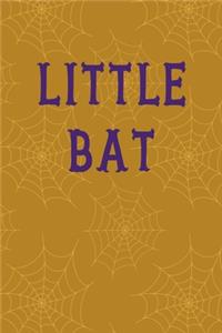 Little Bat: Notebook Journal Composition Blank Lined Diary Notepad 120 Pages Paperback Mustard Spiderweb Bat K