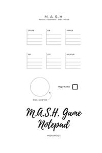 MASH Game Notepad