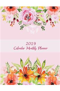 2019 Calendar Monthly Planner