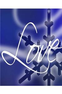 Love Winter Snowflake School Comp Book 130 Pages