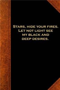 2019 Weekly Planner Shakespeare Quote Stars Fires Deep Desires 134 Pages