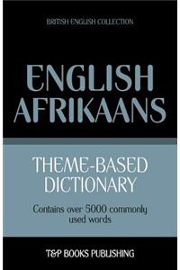 Theme-based dictionary British English-Afrikaans - 5000 words