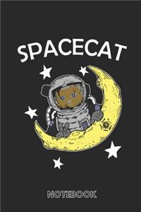 Spacecat Notebook: Cat Pet Animal Classic Journal Notebook with 110 Pages for Notes, Lists, Musings and More