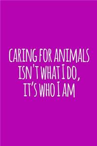 Gift Notebook for Vets, Blank Ruled Journal Caring for Animals