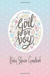 Girl or Boy Baby Shower Guestbook