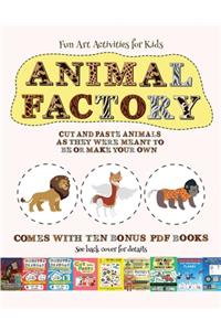Fun Art Activities for Kids (Animal Factory - Cut and Paste)