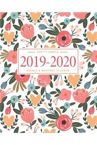 Pretty Simple Planners 2019 - 2020 Planner Weekly and Monthly