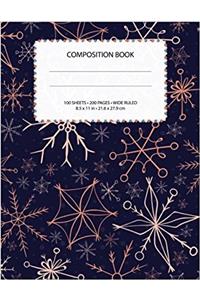 Snowflakes Composition Notebook