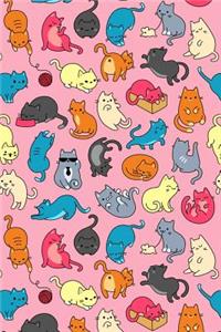 Journal Notebook For Cat Lovers Fun Cat Pattern 8
