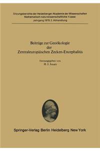 Beiträge Zur Geoökologie Der Zentraleuropäischen Zecken-Encephalitis