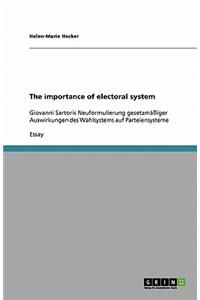 The importance of electoral system