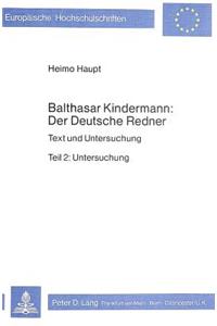 Balthasar Kindermann: Der Deutsche Redner