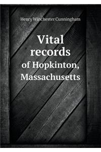 Vital Records of Hopkinton, Massachusetts