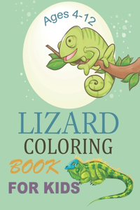 Lizard Coloring Book For Kids Ages 4-12