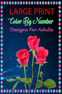 Large Print Color by number Designs For Adults