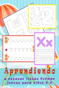 Aprendiendo a repasar líneas formas letras para niños 3-5