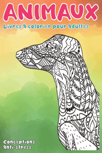 Livres à colorier pour adultes - Conceptions anti-stress - Animaux