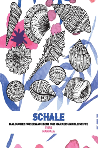 Malbücher für Erwachsene für Marker und Bleistifte - Mandala - Tiere - Schale