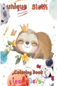 unique Sloth Coloring book teenagers