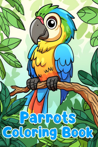 Parrots Coloring Book