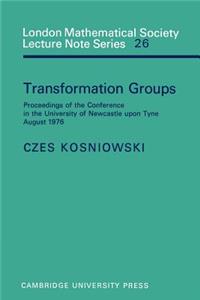 Transformation Groups