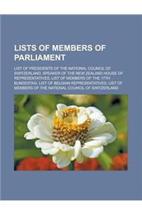 Lists of Members of Parliament