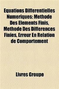 Equations Differentielles Numeriques