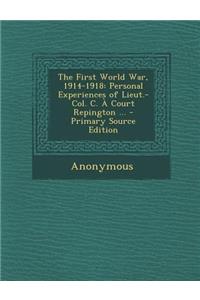 First World War, 1914-1918