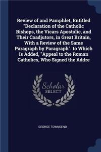 Review of and Pamphlet, Entitled 