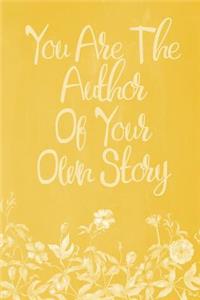 Pastel Chalkboard Journal - You Are The Author Of Your Own Story (Yellow)