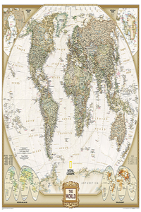 National Geographic World Wall Map - Executive - Laminated (Poster Size: 36 X 24 In)