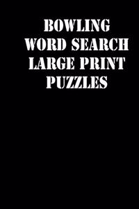 Bowling Word Search Large print puzzles