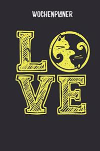 Wochenplaner mit Katzen als Yin Yang Symbol