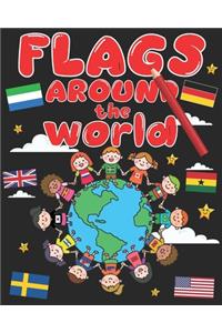 Flags Around The World Coloring Book