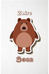 Zaire Bear A5 Lined Notebook 110 Pages