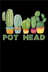 Pot Head: Succulent Pot Head Gardeners Plant Lovers Lined Notebook Journal Diary 6x9