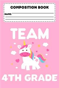 Composition Book Team 4th Grade