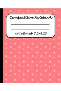 Wide Ruled Composition Notebook