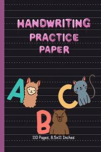 Handwriting Practice Paper-ABC kids