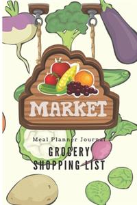 Meal planner Journal Grocery Shopping list Your shopping Notebook for every week