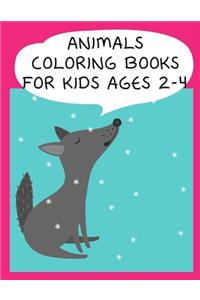 Animals coloring books for kids ages 2-4