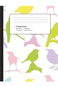 Colorful Birds Composition Notebook