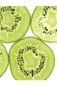Kiwi Fruit Notebook large Size 8.5 x 11 Ruled 150 Pages