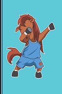 Dabbing Horse Basketball Player Notebook 5x5 Quad Ruled