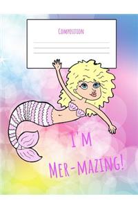 Mermaid Colorful Composition Book