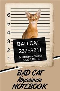 Bad Cat Abyssinian Notebook
