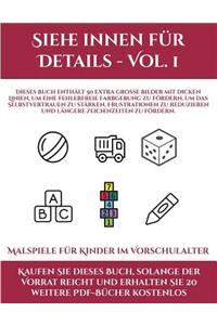 Malspiele für Kinder im Vorschulalter (Siehe innen für Details - Vol. 1)