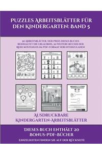 Ausdruckbare Kindergarten-Arbeitsblätter (Puzzles Arbeitsblätter für den Kindergarten