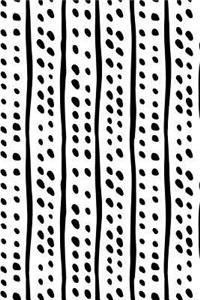 Bullet Journal Notebook Black Lines and Spots Pattern 1