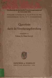 Querschnitt Durch Die Versicherungsforschung